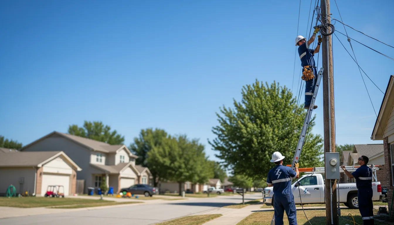Residential electrician providing installation services in Universal City, TX